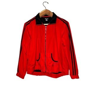 Oleg Cassini Sport red activewear athletic track jacket XL preppy petite